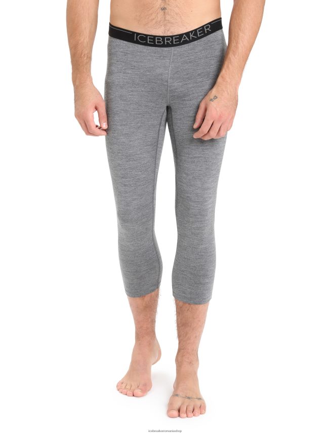 Icebreaker îmbrăcăminte gritstone heather bărbați jambiere termice merino 200 oasis 3/4 DL46T160
