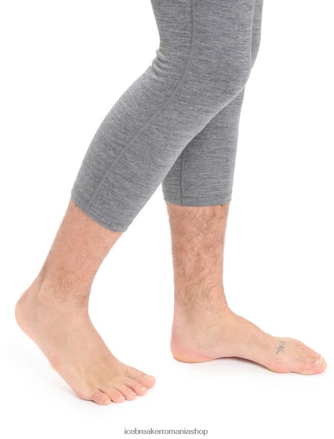 Icebreaker îmbrăcăminte gritstone heather bărbați jambiere termice merino 200 oasis 3/4 DL46T160