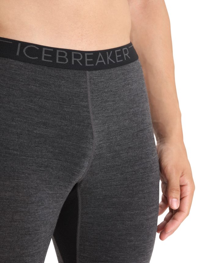 Icebreaker îmbrăcăminte jet heather/negru bărbați Jambiere termice bodyfitzone merino 260 zone DL46T344