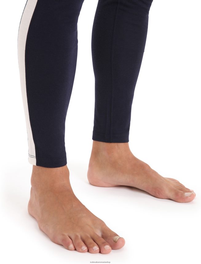 Icebreaker îmbrăcăminte miezul nopții bleumarin/zăpadă bărbați jambiere termice merino 200 sonebula DL46T176