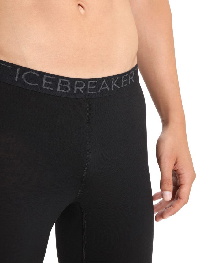 Icebreaker îmbrăcăminte negru bărbați jambiere termice merino 200 oasis 3/4 DL46T159