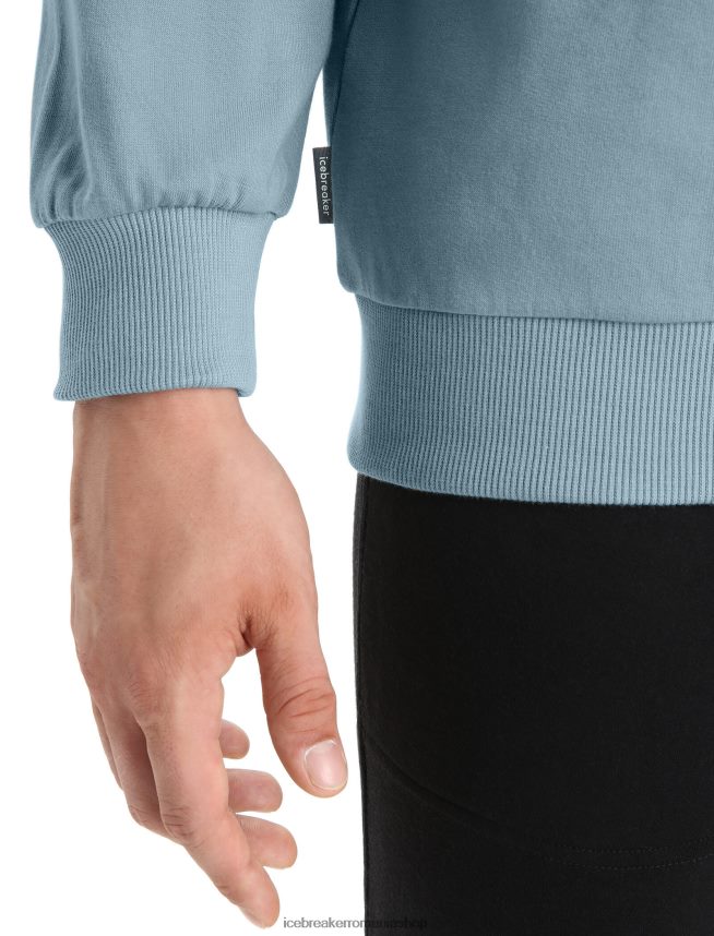 Icebreaker îmbrăcăminte albastru astral bărbați hanorac merino central ii cu maneca lunga DL46T223