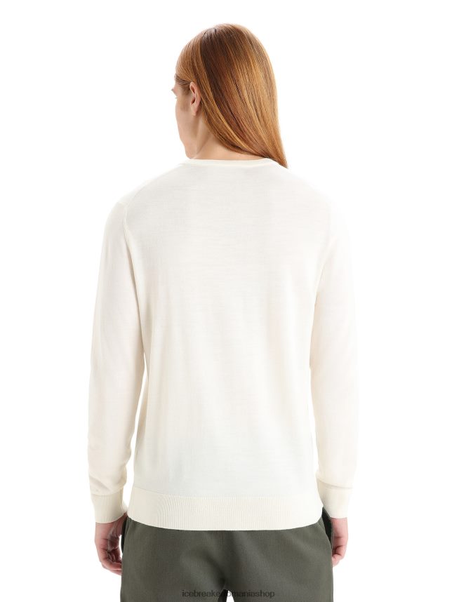 Icebreaker îmbrăcăminte cretă bărbați pulover merino wilcox cu mânecă lungă cu decolteu în V DL46T226