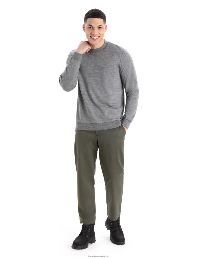 Icebreaker îmbrăcăminte gritstone heather bărbați hanorac cu mânecă lungă merino shifter DL46T217