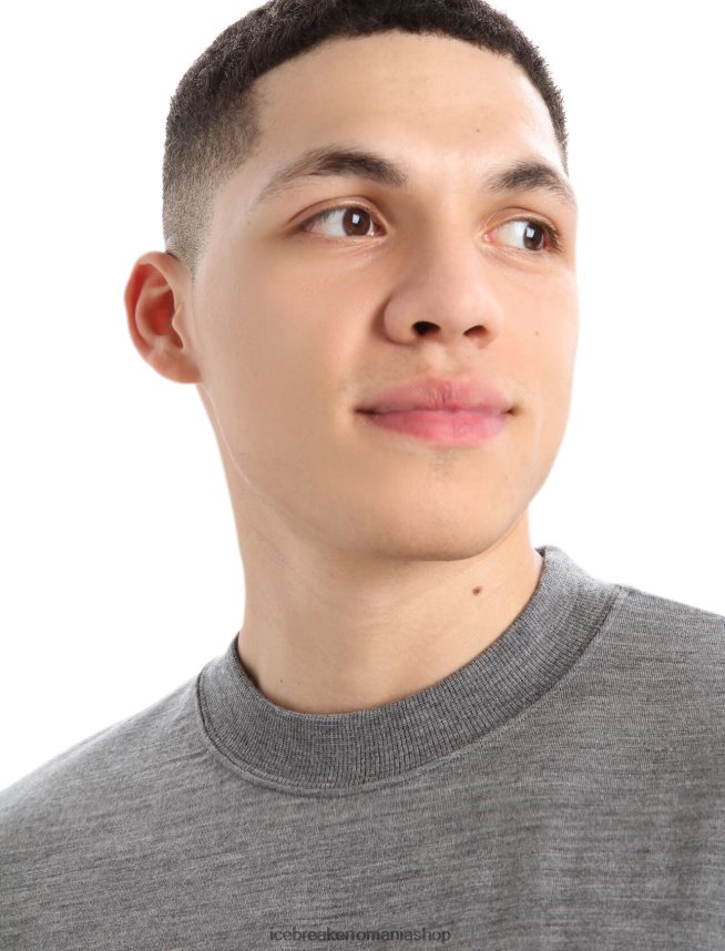 Icebreaker îmbrăcăminte gritstone heather bărbați hanorac cu mânecă lungă merino shifter DL46T217