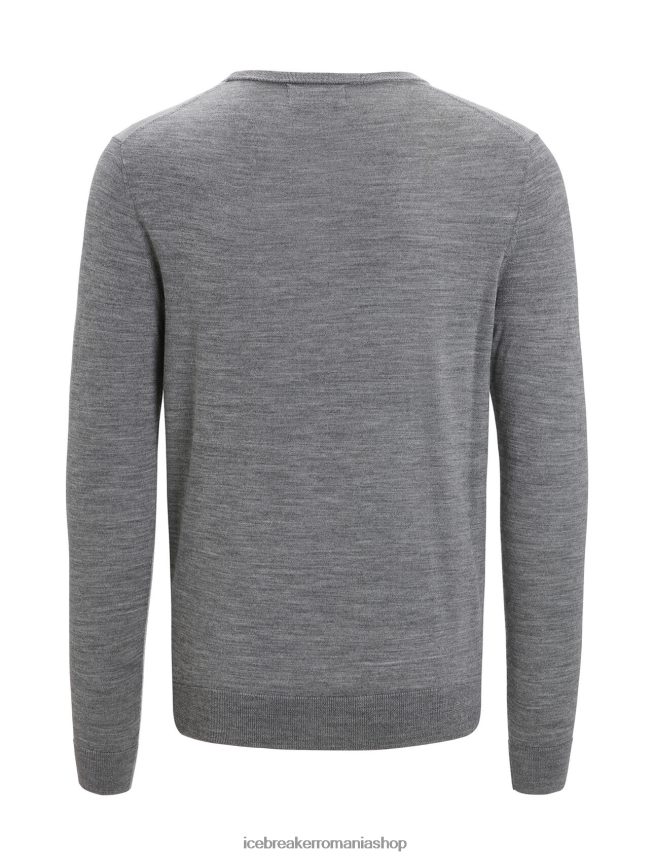 Icebreaker îmbrăcăminte gritstone heather bărbați pulover merino Wilcox cu maneca lunga DL46T214