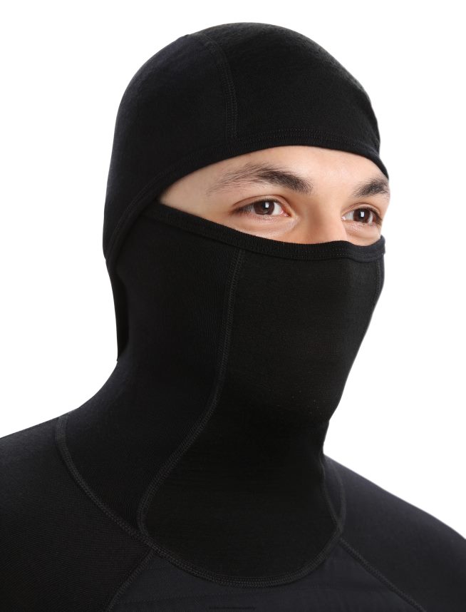 Icebreaker îmbrăcăminte negru bărbați hanorac termic cu mânecă lungă izolată din merino zoneknit DL46T181