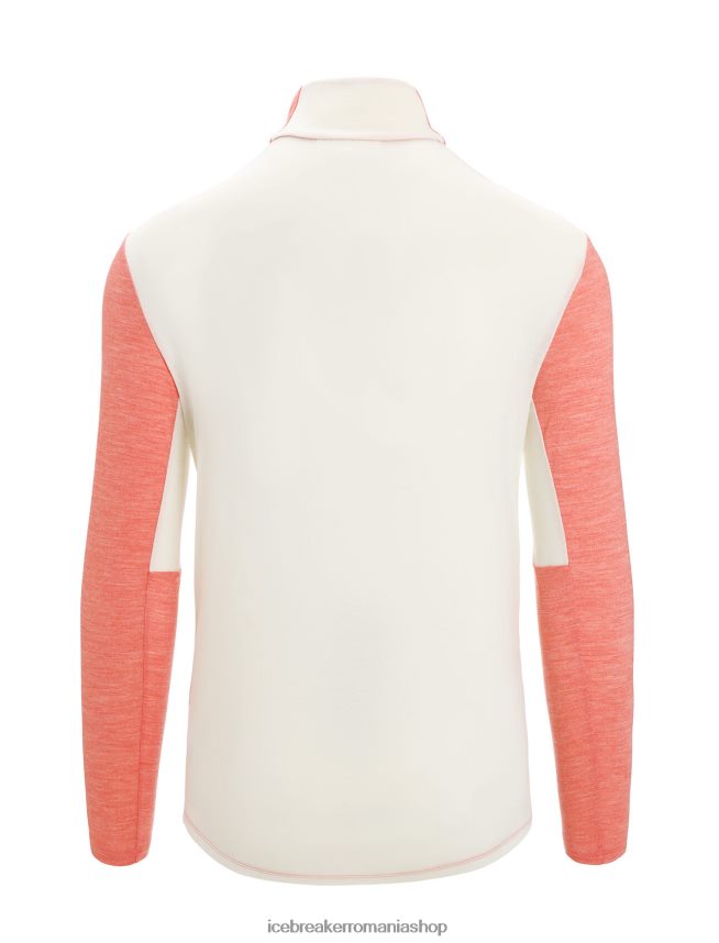 Icebreaker îmbrăcăminte pământ vibrant erica/cretă bărbați top cu fermoar cu mânecă lungă din merino zoneknit DL46T230