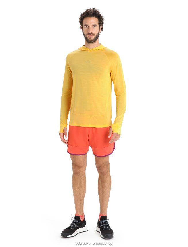 Icebreaker îmbrăcăminte vară bărbați hanorac cu mânecă lungă din merino cool-lite DL46T193