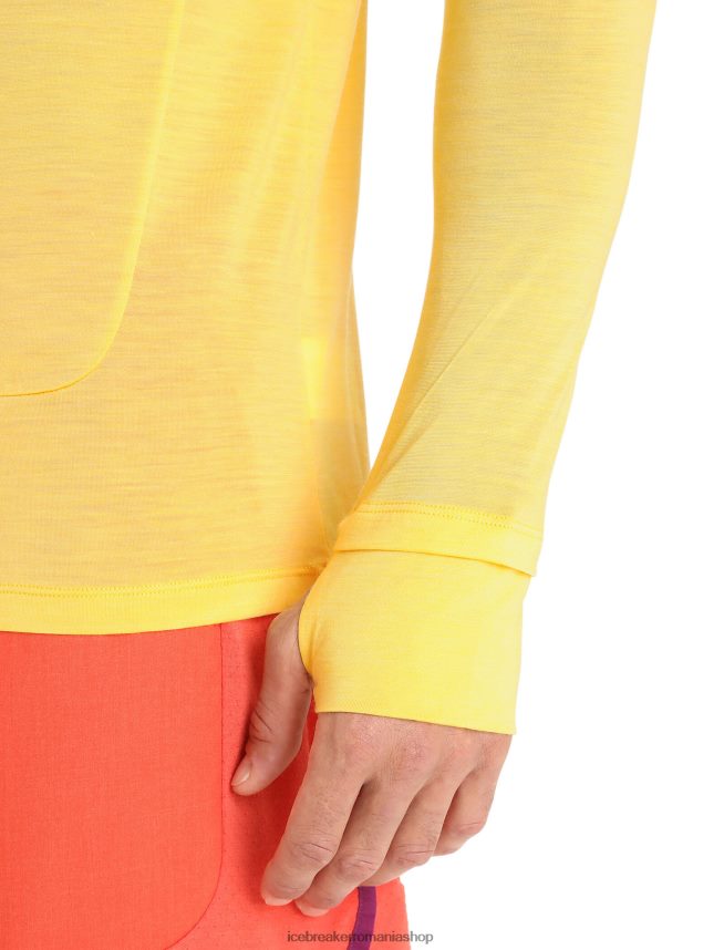 Icebreaker îmbrăcăminte vară bărbați hanorac cu mânecă lungă din merino cool-lite DL46T193