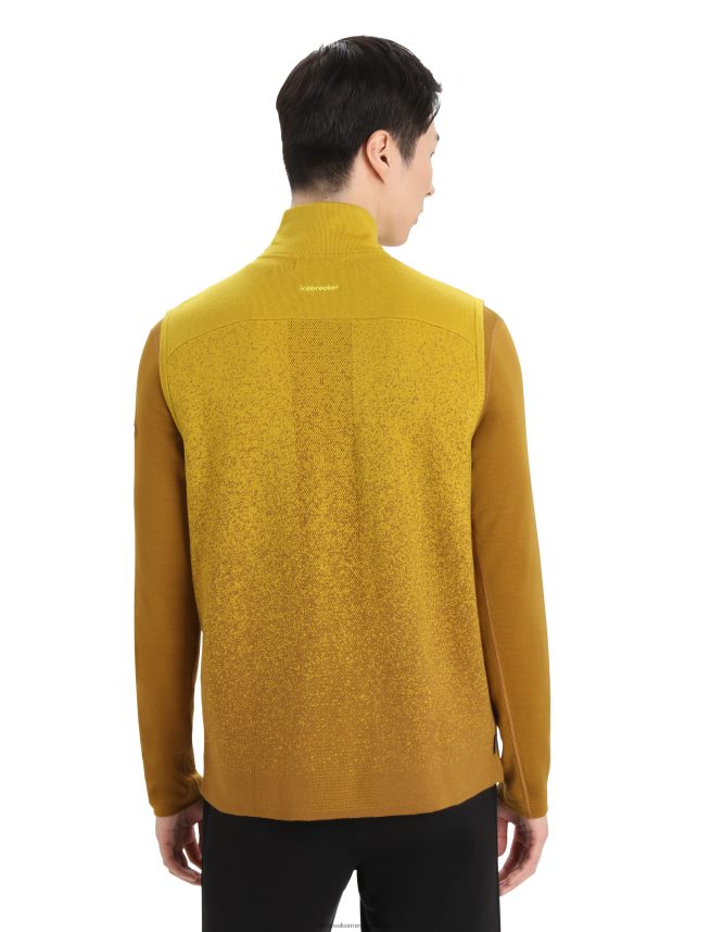 Icebreaker îmbrăcăminte cuișoare/aur tăcut bărbați vestă izolată zoneknit merinos în adâncime DL46T406