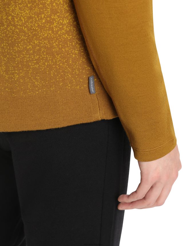 Icebreaker îmbrăcăminte cuișoare/aur tăcut bărbați vestă izolată zoneknit merinos în adâncime DL46T406