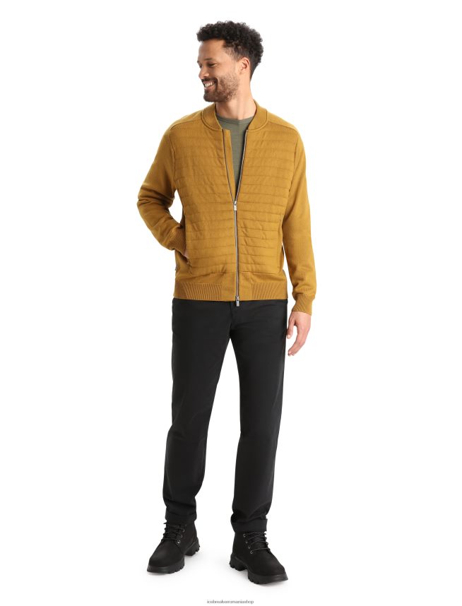 Icebreaker îmbrăcăminte cuișoare bărbați City label zoneknit merinos izolat tricot bomber DL46T418