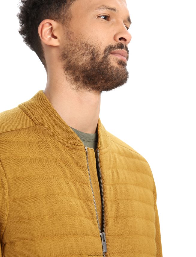 Icebreaker îmbrăcăminte cuișoare bărbați City label zoneknit merinos izolat tricot bomber DL46T418