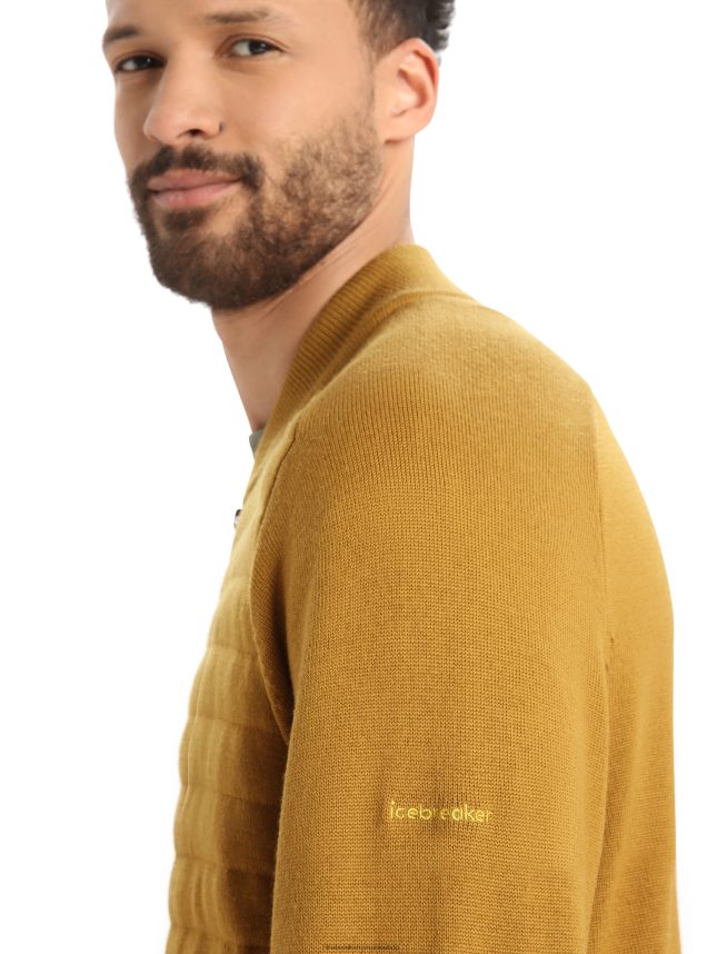 Icebreaker îmbrăcăminte cuișoare bărbați City label zoneknit merinos izolat tricot bomber DL46T418