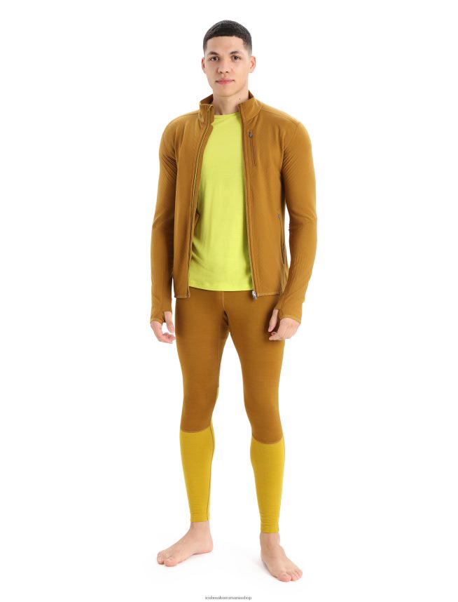 Icebreaker îmbrăcăminte cuișoare bărbați geacă cu fermoar cu mânecă lungă realfleece merino descender DL46T390