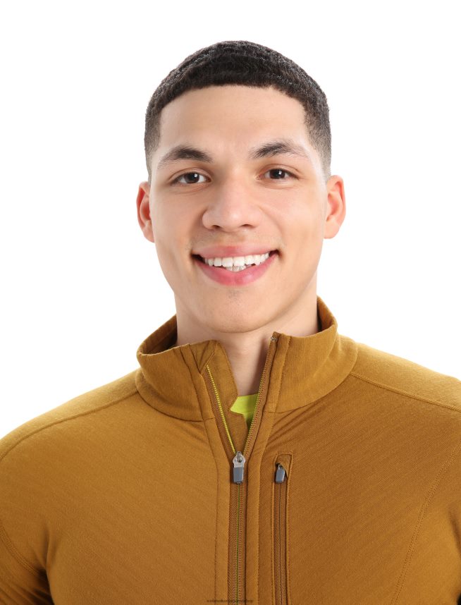 Icebreaker îmbrăcăminte cuișoare bărbați geacă cu fermoar cu mânecă lungă realfleece merino descender DL46T390