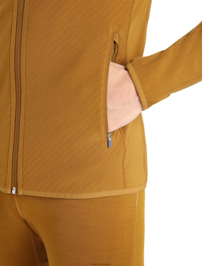 Icebreaker îmbrăcăminte cuișoare bărbați geacă cu fermoar cu mânecă lungă realfleece merino descender DL46T390