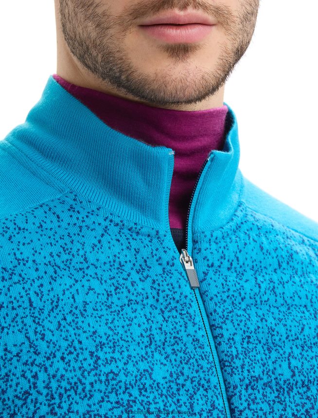 Icebreaker îmbrăcăminte geo blue/royal navy bărbați vestă izolată zoneknit merinos în adâncime DL46T240