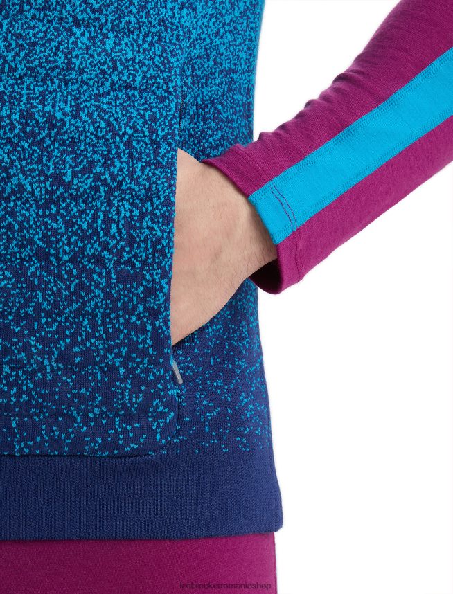 Icebreaker îmbrăcăminte geo blue/royal navy bărbați vestă izolată zoneknit merinos în adâncime DL46T240