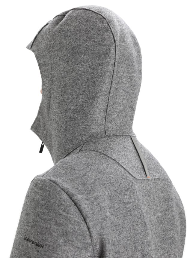 Icebreaker îmbrăcăminte gritstone heather bărbați jachetă cu glugă din merinos din pâslă DL46T370