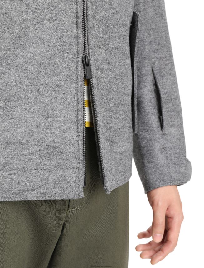 Icebreaker îmbrăcăminte gritstone heather bărbați jachetă cu glugă din merinos din pâslă DL46T370