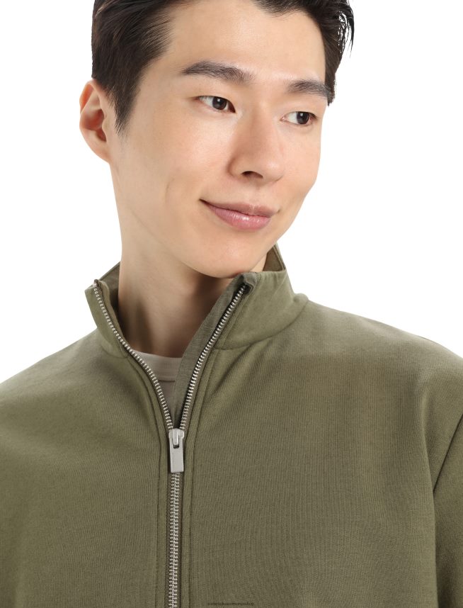 Icebreaker îmbrăcăminte loden bărbați fermoar cu mânecă lungă merino central ii DL46T359