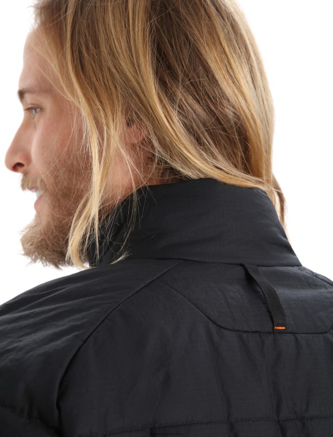 Icebreaker îmbrăcăminte negru bărbați jachetă merinoloft collingwood ii DL46T242