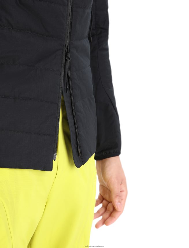 Icebreaker îmbrăcăminte negru bărbați jacheta merinoloft DL46T243