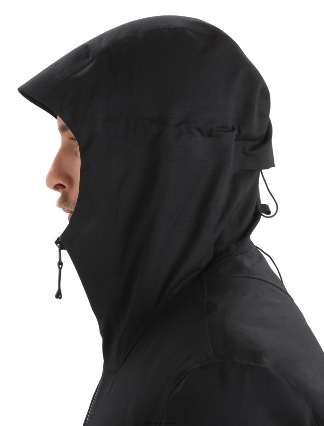 Icebreaker îmbrăcăminte negru bărbați parka city label shell+ merino 4 în 1 DL46T241