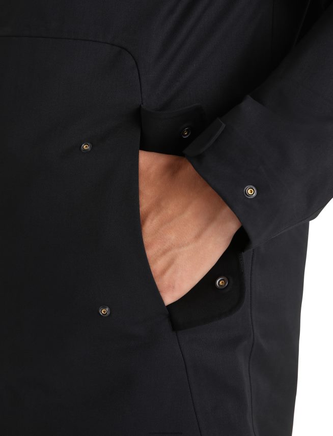 Icebreaker îmbrăcăminte negru bărbați parka city label shell+ merino 4 în 1 DL46T241