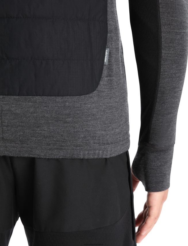 Icebreaker îmbrăcăminte negru/jet heather bărbați vesta merinoloft DL46T239