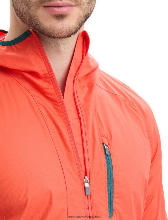 Icebreaker îmbrăcăminte pământ vibrant/loden bărbați shell+ jacket din bumbac merinos DL46T238