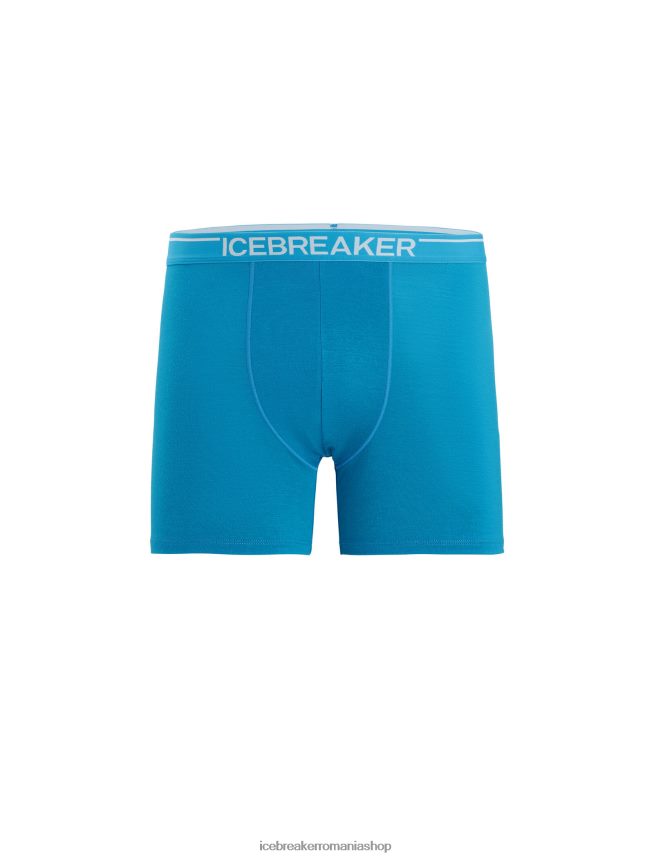 Icebreaker îmbrăcăminte geo albastru bărbați boxeri din merino anatomica DL46T112