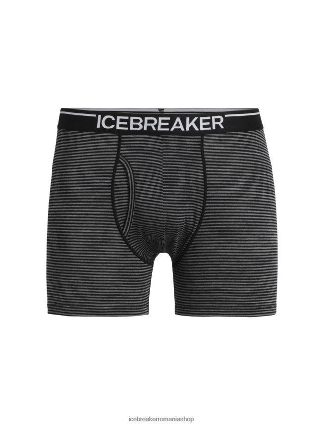 Icebreaker îmbrăcăminte gritstone heather bărbați boxeri din merino anatomica cu musca DL46T97