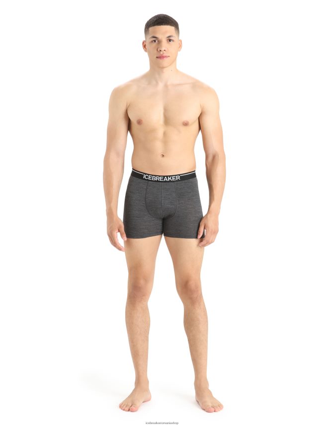 Icebreaker îmbrăcăminte jet heather bărbați boxeri din merino anatomica DL46T107