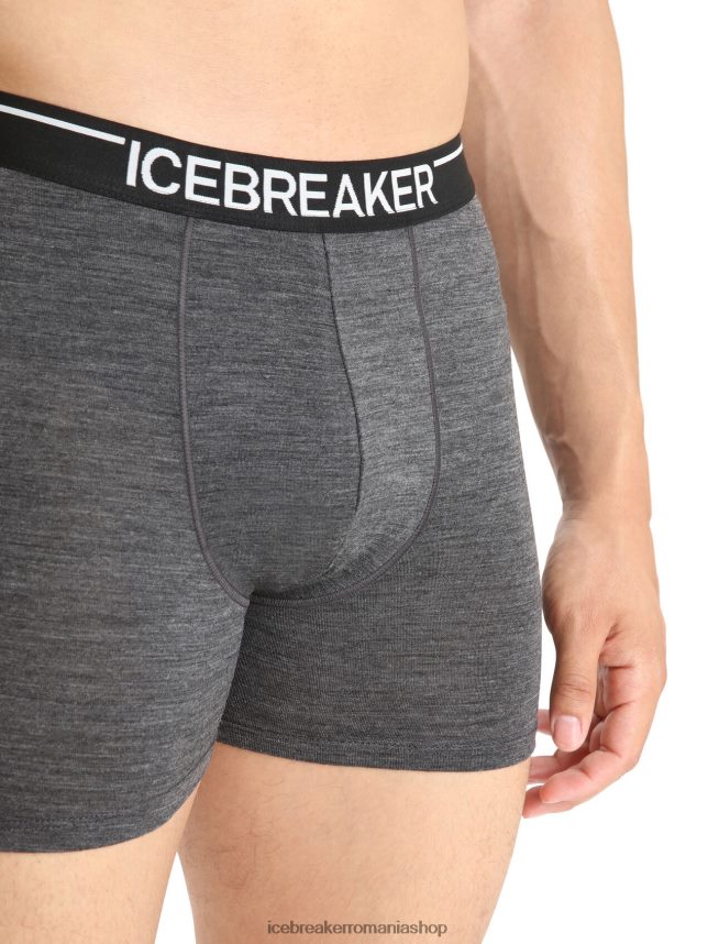 Icebreaker îmbrăcăminte jet heather bărbați boxeri din merino anatomica DL46T107