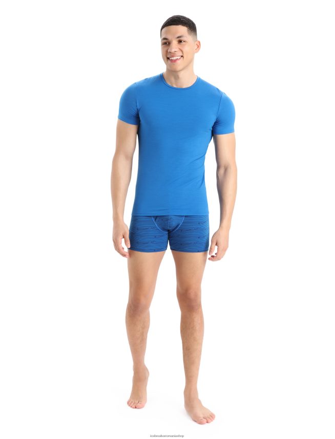 Icebreaker îmbrăcăminte lazurit/marina de la miezul noptii bărbați boxeri din merino anatomica cu musca DL46T99