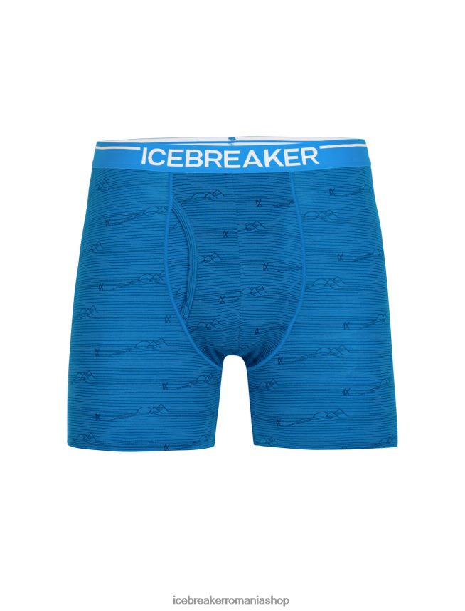 Icebreaker îmbrăcăminte lazurit/marina de la miezul noptii bărbați boxeri din merino anatomica cu musca DL46T99