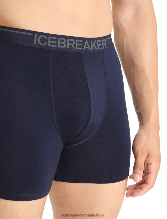 Icebreaker îmbrăcăminte marina de la miezul nopții bărbați boxeri din merino anatomica DL46T108