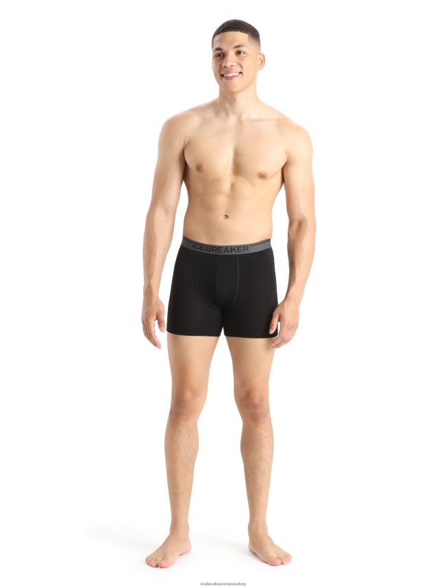Icebreaker îmbrăcăminte negru bărbați boxeri din merino anatomica DL46T106