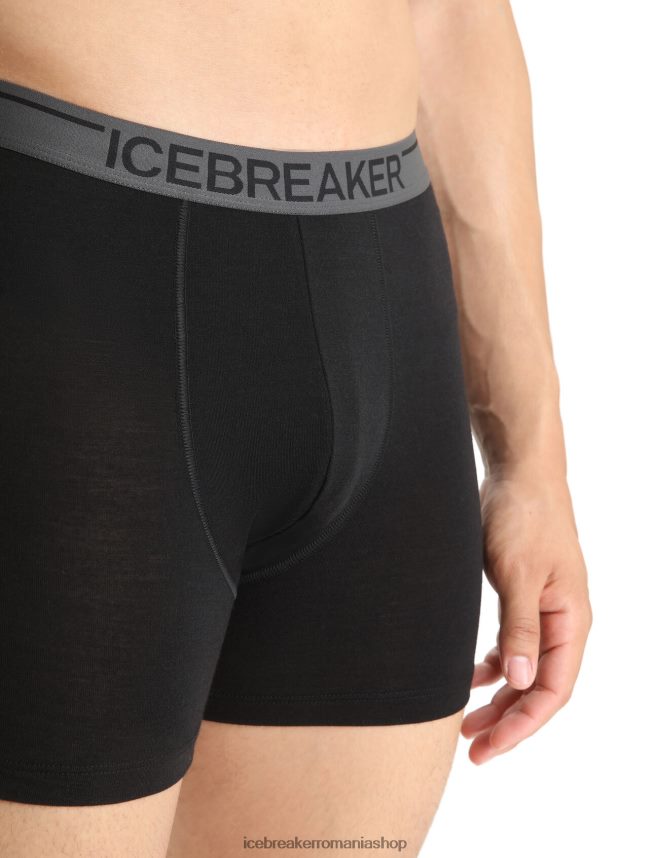 Icebreaker îmbrăcăminte negru bărbați boxeri din merino anatomica DL46T106