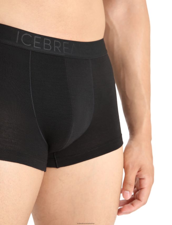 Icebreaker îmbrăcăminte negru bărbați trunchi anatomici din merino cool-lite DL46T114