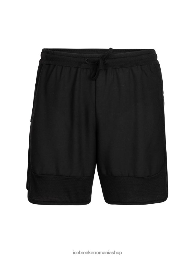 Icebreaker îmbrăcăminte negru bărbați pantaloni scurți din merino zoneknit DL46T249