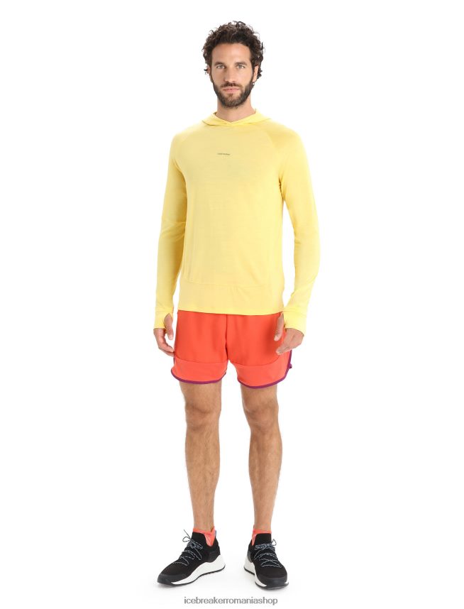 Icebreaker îmbrăcăminte pământ vibrant heather/go berry bărbați pantaloni scurți din merino zoneknit DL46T250