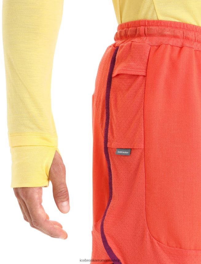 Icebreaker îmbrăcăminte pământ vibrant heather/go berry bărbați pantaloni scurți din merino zoneknit DL46T250