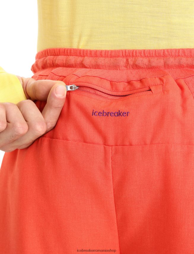 Icebreaker îmbrăcăminte pământ vibrant heather/go berry bărbați pantaloni scurți din merino zoneknit DL46T250