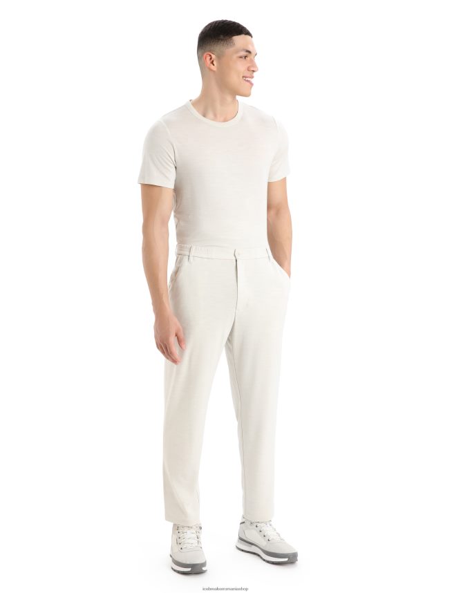 Icebreaker îmbrăcăminte ecru erica bărbați pantaloni interlock merinofin DL46T423