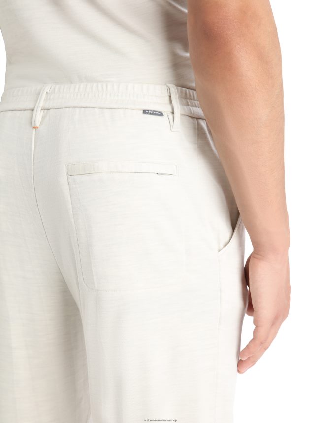 Icebreaker îmbrăcăminte ecru erica bărbați pantaloni interlock merinofin DL46T423