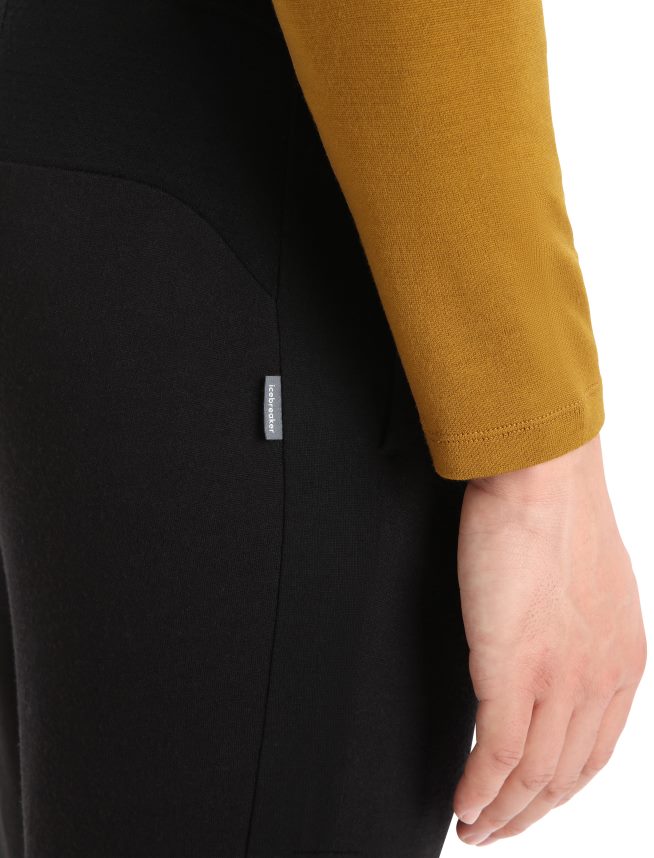 Icebreaker îmbrăcăminte negru bărbați jogger din merino zoneknit DL46T251